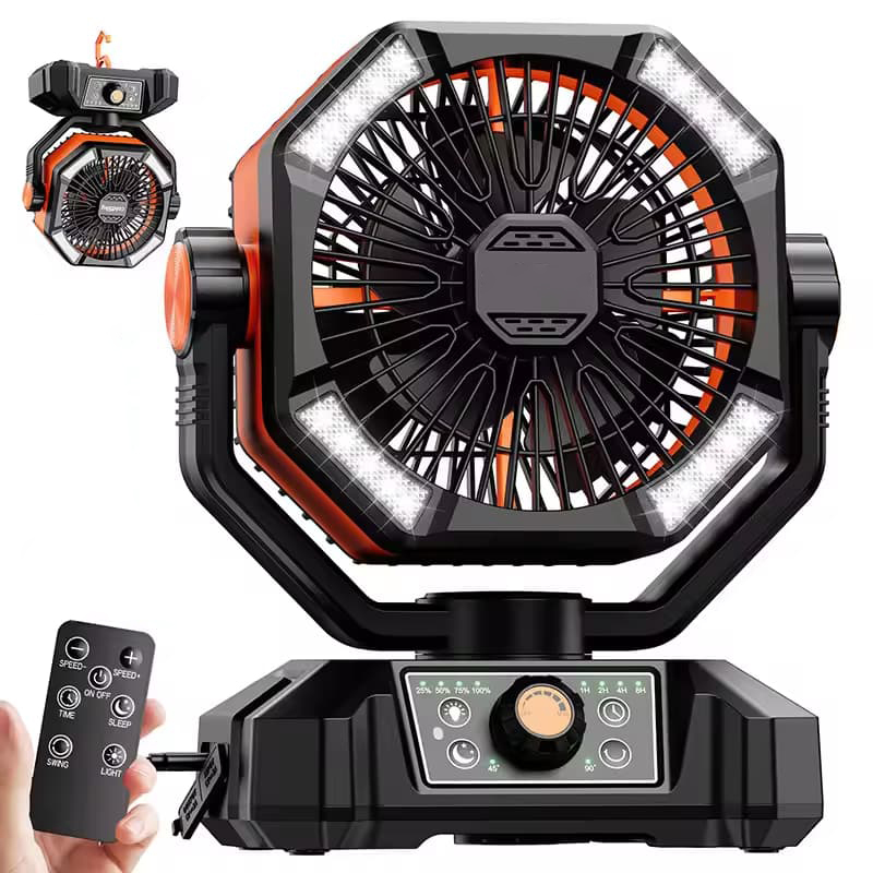 Ventilador Portátil com Bateria 20000mAh e Lanterna LED - Image 2